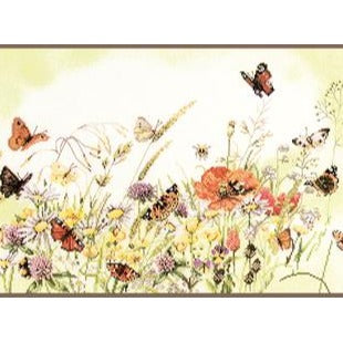 Flowers and Butterflies Counted Cross Stitch Kit by Lanarte - PN0007967