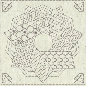 Sashiko Cloth Kaza-Guruma 4
