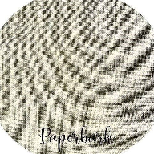 36CT Fox and Rabbit Hand Dyed linen Paperbark Fat Half Yard