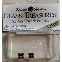 Mill Hill Treasure 12188 4 Petal flower Matt Ruby