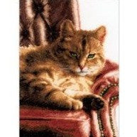 Relaxed Tabby Counted Cross Stitch Kit by Lanarte PN-0146177