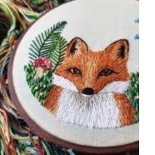 Red Fox Embroidery Kit by Jessica Long