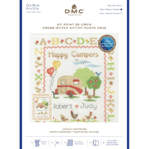 DMC Happy Campers Counted Cross Stitch Kit