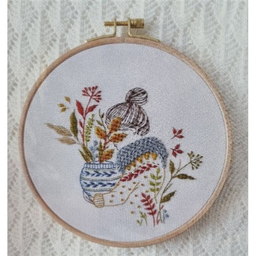 Autumn Lady Embroidery Kit by Tamar Nahir-Yanai