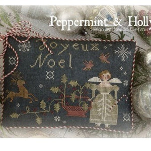 Peppermint and Holly Cross Stitch Chart by With Thy Needle and Thread (Brenda Gervais)
