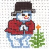 Snowman with Spruce Tree My First Cross Stitch Kit by Permin