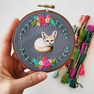 Fennec Fox Embroidery Kit by Jessica Long