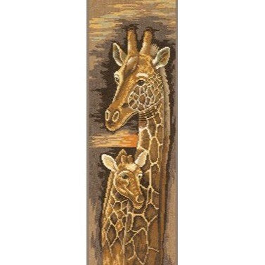 Mother and Baby Giraffe Counted Cross Stitch Kit by Lanarte