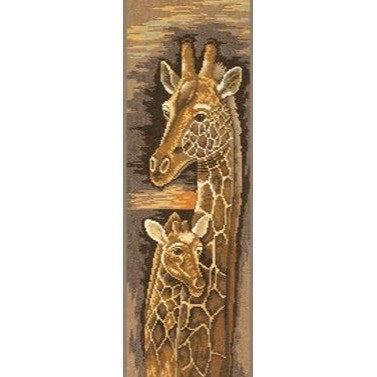 Mother and Baby Giraffe Counted Cross Stitch Kit by Lanarte