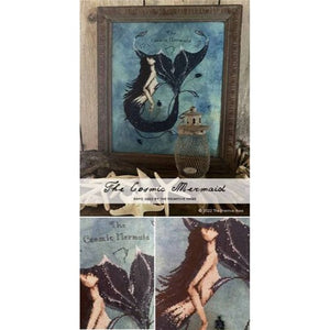 Cosmic Mermaid Cross Stitch by The Primitive Hare