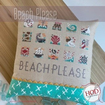 Beach Please Cross Stitch Chart by Hands on Design