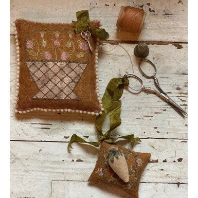 Strawberry Basket Pinkeep and Scissor Fob Cross Stitch Chart by Stacy Nash
