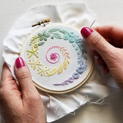 Spiral Sampler Embroidery Kit by Jessica Long