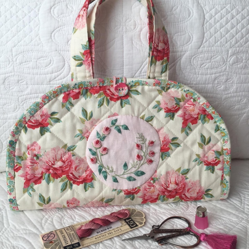 Rambling Rose Embroidery Mat & Holdall Pattern by Faded Rose Creations