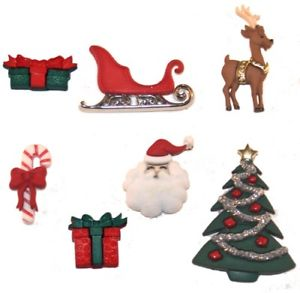 Dress It Up Buttons - Christmas Themed
