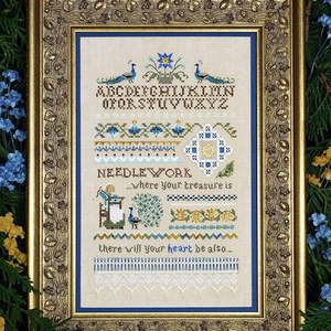 Peacock Sampler Chart By Victoria Sampler
