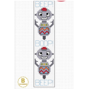 Robot Bookmark Cross Stitch Kit by Create Handmade