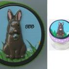Chocolate Bunny Pinball Jar by Just Nan