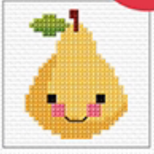 Cross Stitch Mini Pear Kit by Create Handmade