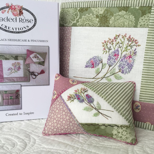 Summer Lilacs Needlecase & Pincushion Pattern by Faded Rose Creations