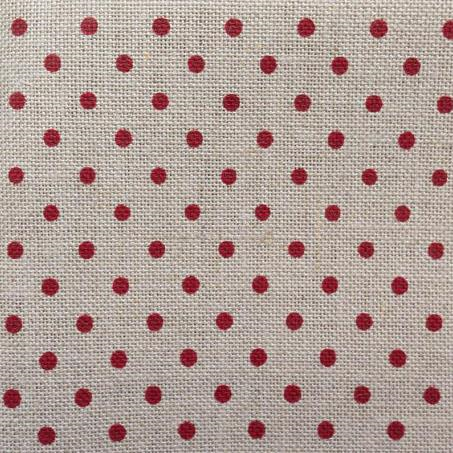 32CT Belfast Linen Natural/Red Spots  Zweigart Per Metre