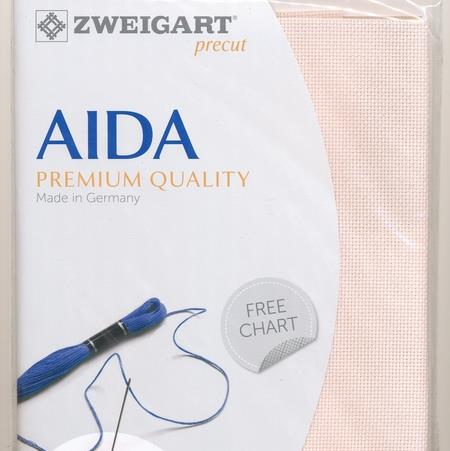 16CT Aida Zweigart Fat Quarter Light Peach