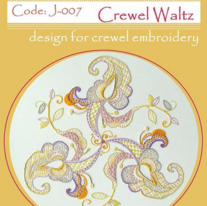 Crewel Waltz Crewel Embroidery Kit by Tatiana Popova
