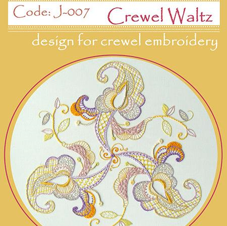 Crewel Waltz Crewel Embroidery Kit by Tatiana Popova