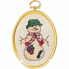 Snowman Kit With Frame By Janlynn