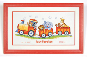 Safari Train Cross Stitch Kit by Vervaco -PN 0145025