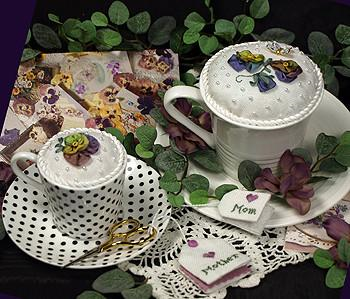 Pansy Pincushion Kit By Victoria Sampler
