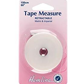 Hemline Retractable Tape Measure 1.5M