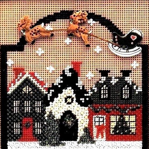 Christmas Village Holiday IV by Mill Hill - Buttoned and Beaded Kit