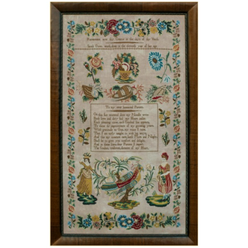 Sarah Daws Circa 1840 by Hands Across the Sea Samplers