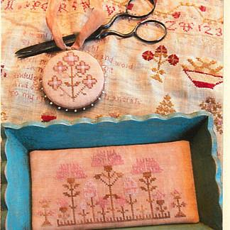 Snippets Of Mary Barres Sampler Small Sewing Tray & Pin Disk by Stacy Nash Primitives