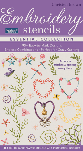 Essential Collection Embroidery Stencils by Christen Brown