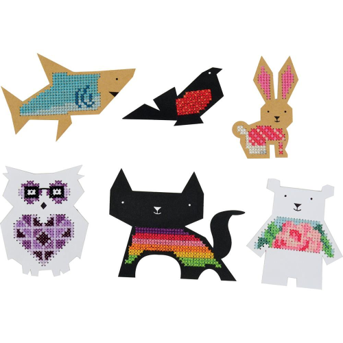 Animal Shapes Punched For Cross Stitch
