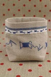 Blue Spools Sajou Cross Stitch Pots