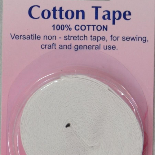 Hemline Cotton Tape 12mm x 5m