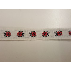 Linen Band With Ladybirds 18mm