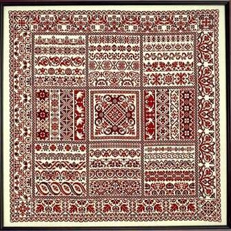 Rhapsody in Red Ribbon Sampler by Sampler Cove