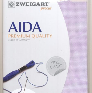 14CT Aida Zweigart Fat Quarter Mottled Purple