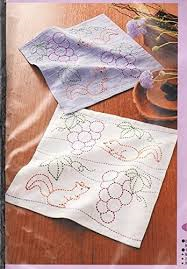 Squirrel and grapes Sashiko Sampler Kit by Olympus