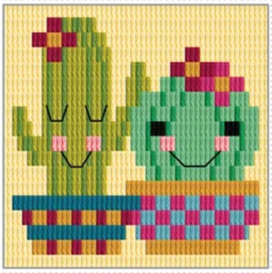 Needlepoint Cactus Kit by Create Handmade