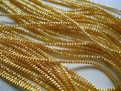 Goldwork Threads - Gilt Bright Check Purl