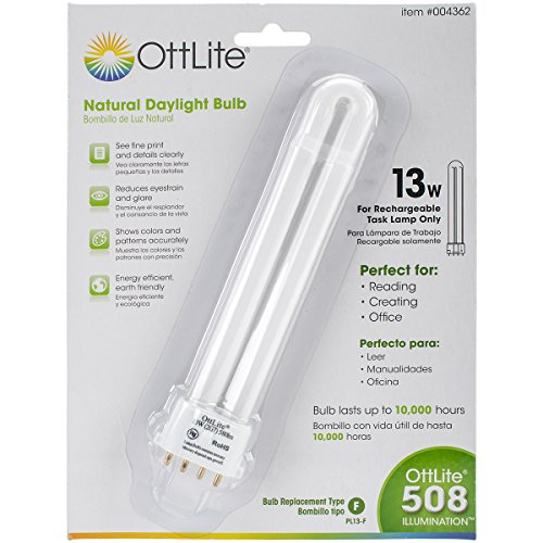 Ottlite 13W Hd Bulb For Battery Powered Task Lamp - 4 Prong