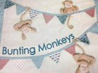 Bunting Monkeys By Windflower Embroidery