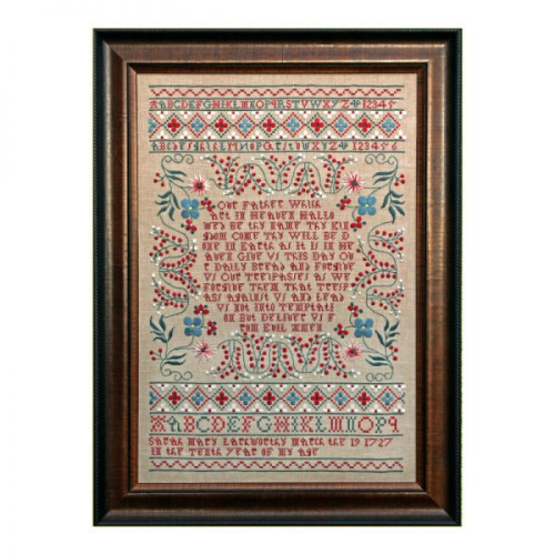 Sarah Mary Larkworthy 1727 by Hands Across the Sea Samplers