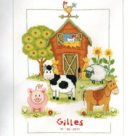 At The Farm Cross Stitch kit by Vervaco -PN0148149