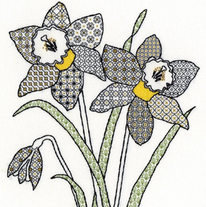 Blackwork Daffodils by Bothy Threads